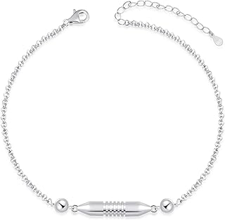 jinlou 925 纯银骨灰手链用于灰烬纪念所爱之人火葬手镯灰色首饰男士